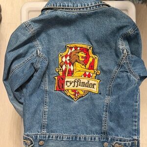 RARE Warner Bros. Harry Potter Kids Denim Gryffindor Jacket